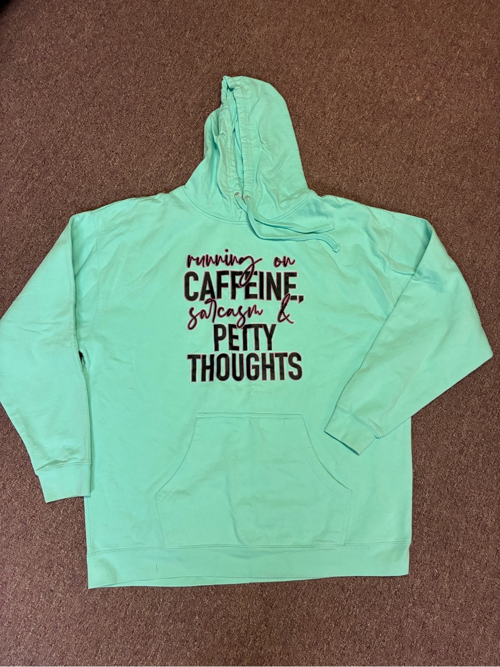 Women's Mint Green Graphic Hoodie Sweatshirt